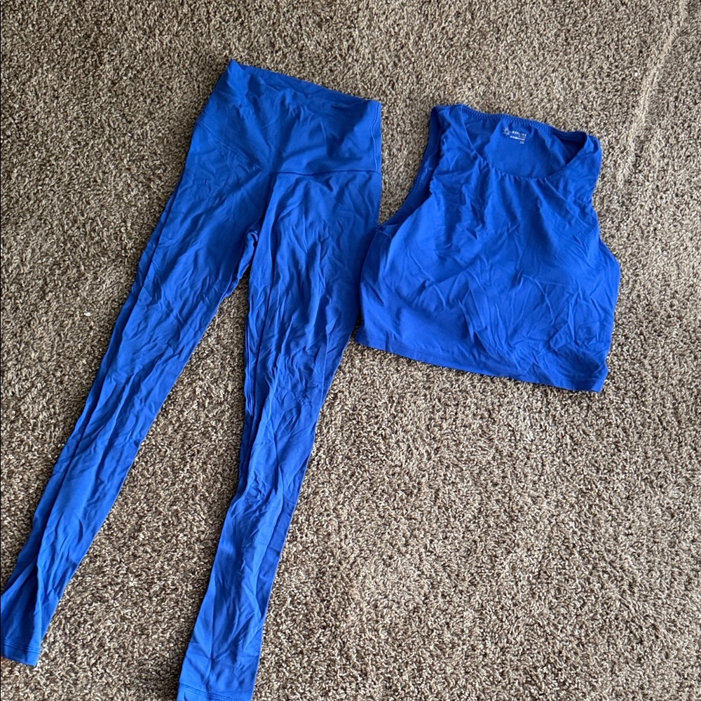 aerie Royal Blue Active Leggings and Tank Set